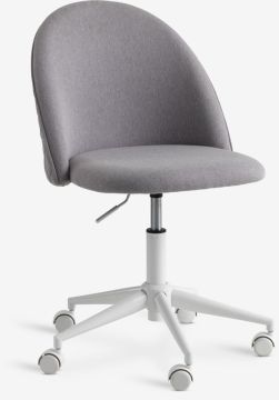 Ghế làm việc | KOKKEDAL | vải polyester | xám/trắng | R54xS58xC81/94cm