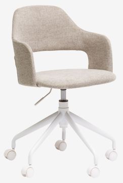 Ghế làm việc | REERSLEV | vải polyester | vàng cát/trắng | R51xS59xC78/82cm