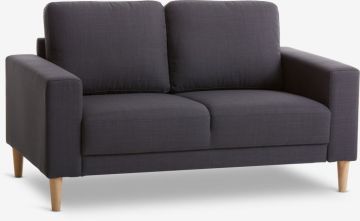 Sofa 2 chỗ | EGENSE | vải polyester | xám đậm | R142xS80xC80cm