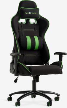 Ghế gaming | LAMBJERG | kim loại/polyester | đen/xanh lá cây | R69xS56xC129/139cm