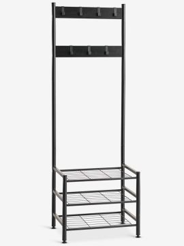 Kệ giày | ELVERUM | kim loại | đen | R60xS40xC175cm