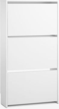 Tủ giày | BAKHUSE | 3 ngăn | gỗ công nghiệp | trắng | R65xS25xC124cm