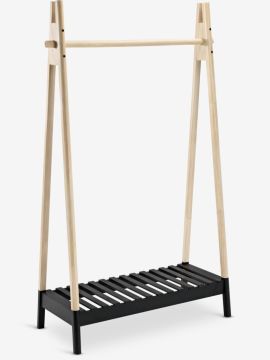 Giá treo quần áo | JENNET | gỗ thông | đen/sồi | R105xS46xC170cm