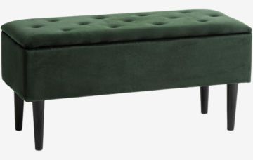 Ghế băng | BADSTED | vải polyester | xanh lá đậm | R95xS37xC45cm
