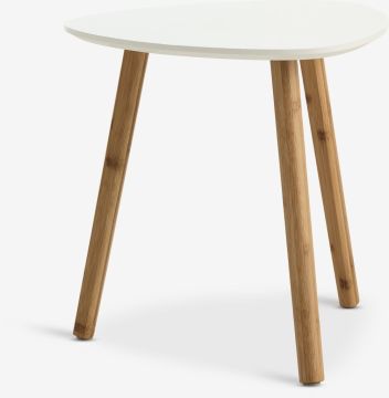 Bàn góc | TAPS | gỗ công nghiệp/tre ép | trắng/sồi | R40xD40xC40cm