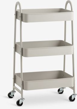 Kệ đẩy có bánh xe | KANSTRUP | kim loại/PP | màu cát | R47xS31xC79cm