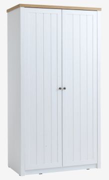 Tủ quần áo | MARKSKEL | gỗ công nghiệp/melamine | trắng/sồi | R112xS61xC210cm