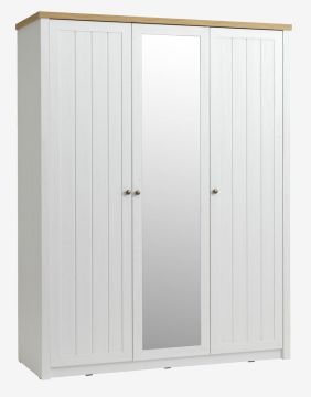 Tủ quần áo | MARKSKEL | gỗ công nghiệp | màu sồi/trắng | R162xS61xC210cm