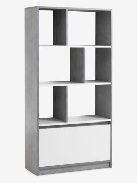 Kệ sách | BILLUND | gỗ công nghiệp | trắng/xám | R80xS33xC160cm