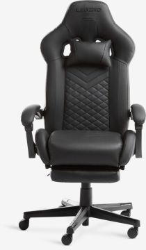 Ghế gaming | HALLUM | da PU | đen | R64xS70xC116/126cm