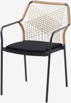 Ghế ngoài trời | FASTRUP | nhôm/polyester | đen | R56xS60xC85cm