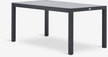 Bàn ăn ngoài trời | HAGEN | nhôm/nhựa PE | xám | R92xD160xC74cm