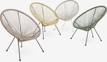 Ghế thư giãn ngoài trời | UBBERUP | thép/nhựa PE | nhiều màu | R72xS80xC83cm