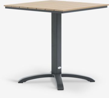 Bàn bistro | HOBRO | nhôm/nhựa PS | màu tự nhiên | R70xD70xC73cm