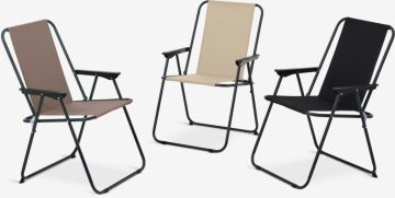 Ghế gấp ngoài trời | VARBERG | thép/vải polyester | nhiều màu | R62xS57xC84cm
