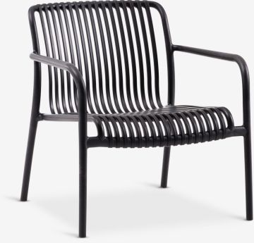 Ghế thư giãn ngoài trời | NABBEN | nhựa PE | đen | R67xS74xC74cm