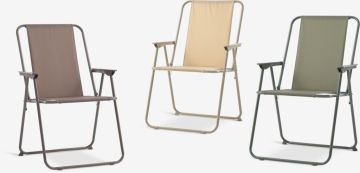 Ghế gấp ngoài trời | VARBERG | thép/vải polyester | nhiều màu | R62xS57xC84cm