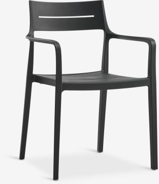 Ghế ngoài trời | INGSTRUP | nhựa PP | đen | R56xS53xC82cm