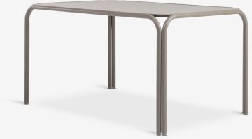 Bàn ăn  | RAUMA | kính/thép | màu cát đậm | R90xD140xC74cm