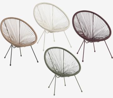 Ghế thư giãn ngoài trời | UBBERUP | thép/nhựa PE | nhiều màu | R72xS80xC83cm