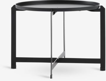 Bàn góc | BORRE | thép | đen | Ø50xC40cm