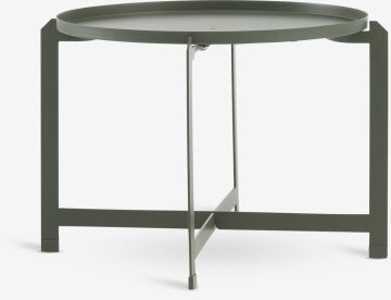 Bàn góc | BORRE | thép | xanh olive | Ø50xC40cm
