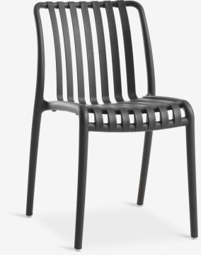 Ghế ngoài trời | VEDDUM | nhựa PP | đen | R41xS56xC80cm