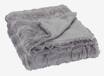 Chăn sofa | MYGGBLOM | polyester | xám | R130xD170cm