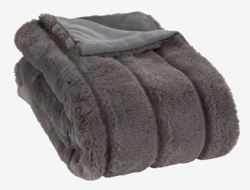 Chăn sofa | STAVKLOKKE | polyester | xám | R130xD170cm
