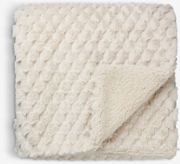 Chăn sofa | HVIDBLOMME | polyester | trắng | R150xD200cm