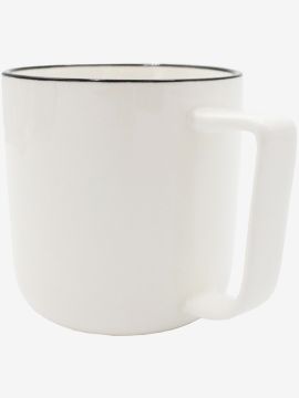 Cốc | nID | sứ | trắng bóng viền đen | D12.3xR9.1xC9.7cm | 400ml