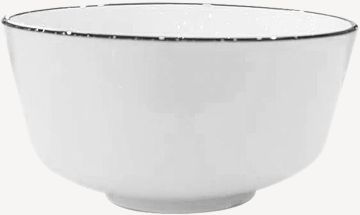 Bát cơm | nID | sứ trắng bóng viền đen | Ø11.5xC5.8cm