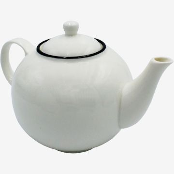 Bình trà | nID | sứ trắng bóng viền đen | 1.4L