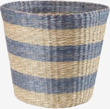 Giỏ đa năng | VESTER | sợi cói | màu tự nhiên/xanh | Ø35xC30cm