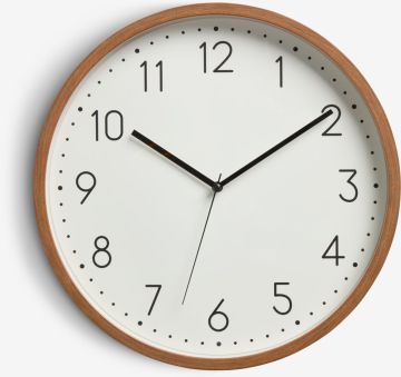 Đồng hồ treo tường | ASKILD | nhôm/kính | nâu | Ø30cm