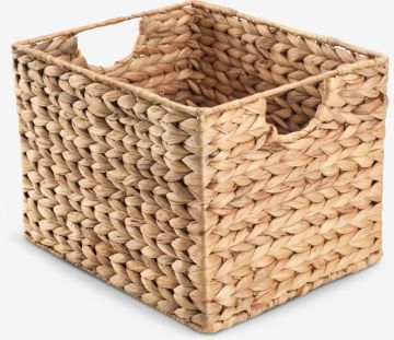 Giỏ đựng | BJORN | kim loại/lục bình | màu tự nhiên | R25xD30xC22cm