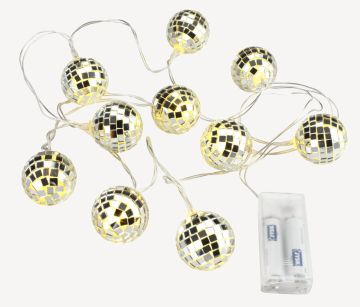 Dây đèn | ELDUR | đồng/thủy tinh | màu bạc | D165cm | 10 LED