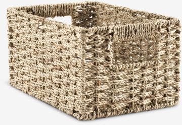 Giỏ đựng | EIRIK | sợi cói | màu tự nhiên | R20xD30xC15cm