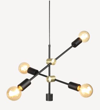 Đèn thả | TORSTEIN | kim loại | đen | D40xR56xC35cm