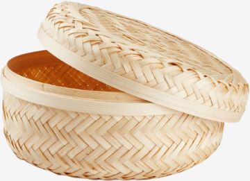 Giỏ đa năng | TORMUND | sợi tre | màu tự nhiên | Ø22xC11cm