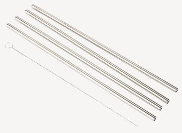 Bộ 4 ống hút | NICKLAS | thép không gỉ | xám | D22cm
