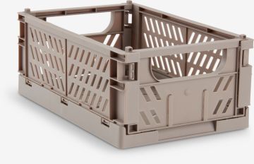 Giỏ đựng | MILAS | nhựa PP | xám | R16xD25xC10cm