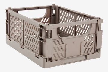 Giỏ đựng | MILAS | nhựa PP | xám | R25xD34xC15cm