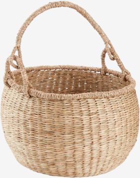 Giỏ đa năng | BRAGE | sợi cói | màu tự nhiên | Ø37xC24cm