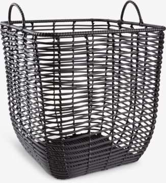 Giỏ đựng | BERGE | nhựa PE/thép | đen | R37xD37xC39cm