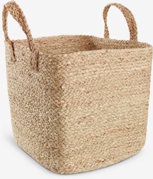 Giỏ đa năng | ELI | polyester/sợi cói | màu tự nhiên | R37xD37xC44cm
