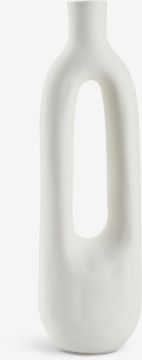 Lọ hoa | INGEMAR | gốm | trắng | R10xD8xC34cm