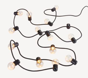 Đèn trang trí dây | HERLUF | đồng/nhựa | đen | D310cm | 15 LED