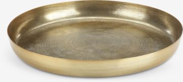 Khay trang trí | ERLING | aluminium | màu đồng xước phay | Ø34xC4cm