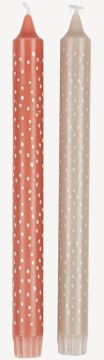 Bộ 2 nến cây | JULIAN | paraffin | nhiều màu | C25cm